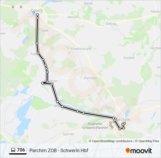 706 bus Line Map