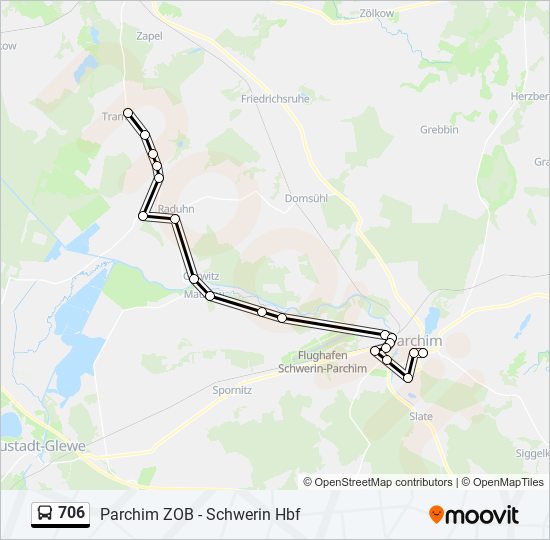 706 bus Line Map