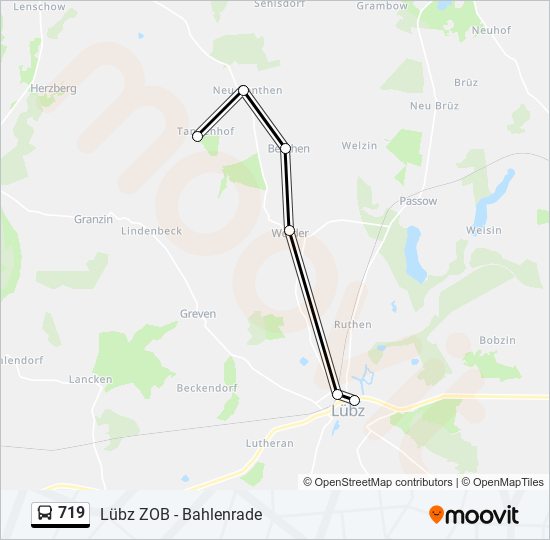 719 bus Line Map