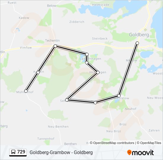 729 bus Line Map