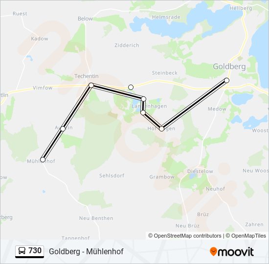 730 bus Line Map