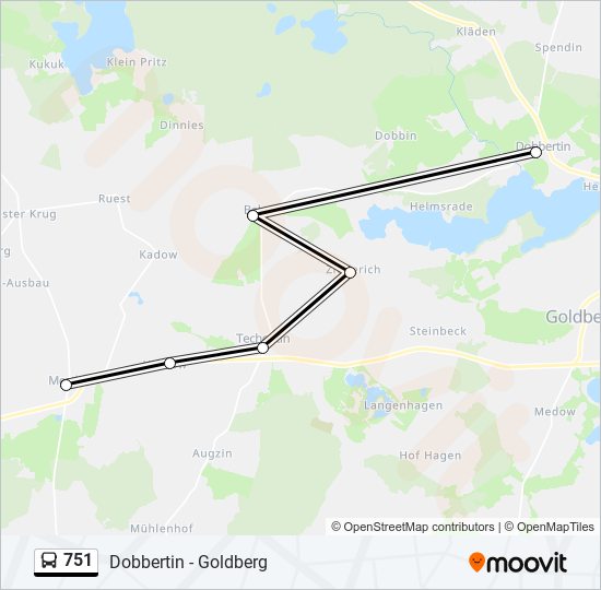 751 bus Line Map