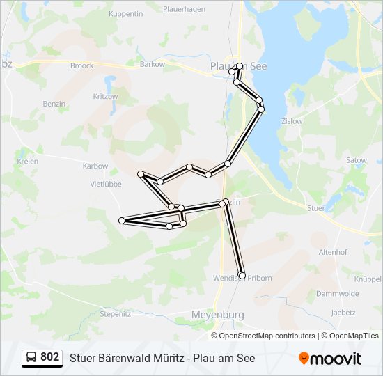 802 bus Line Map