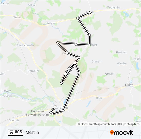 805 bus Line Map