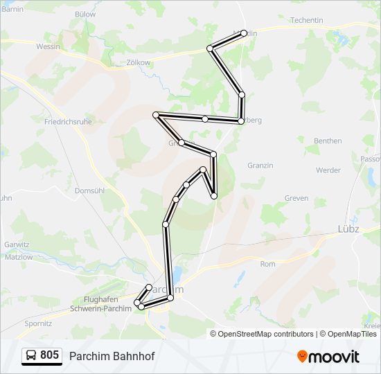 805 bus Line Map