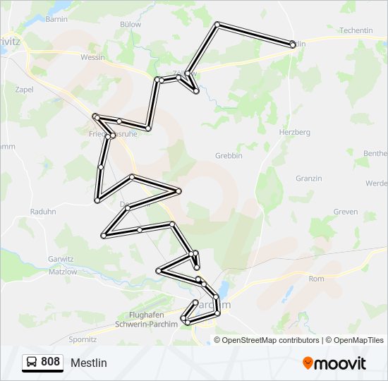 808 bus Line Map