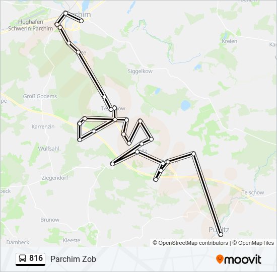 816 bus Line Map