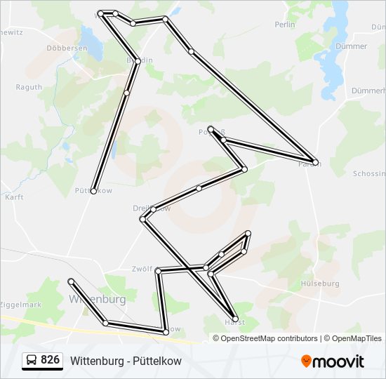 826 bus Line Map