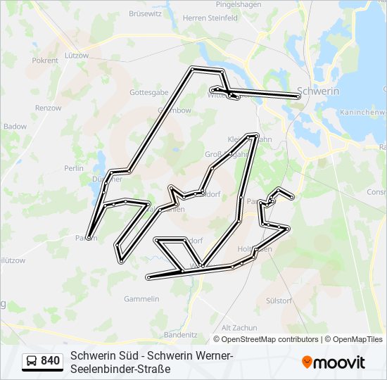 840 bus Line Map