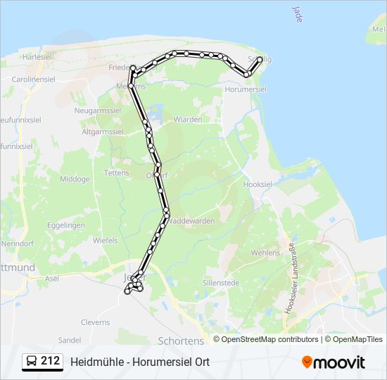 212 bus Line Map