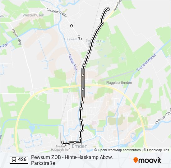 426 bus Line Map