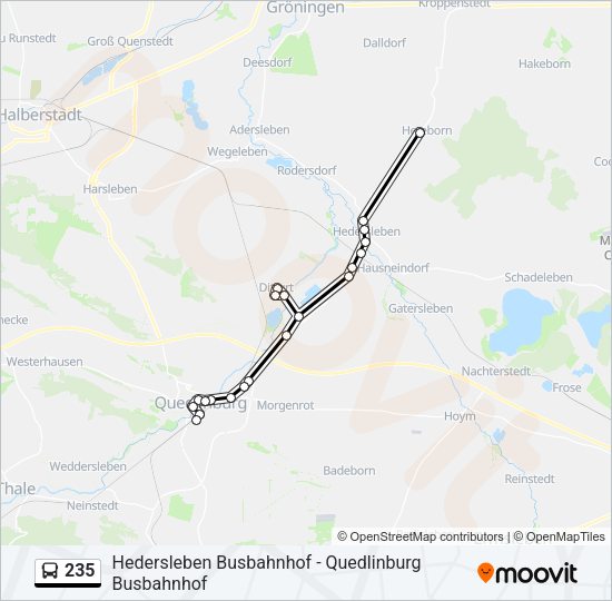 Buslinie 235 Karte