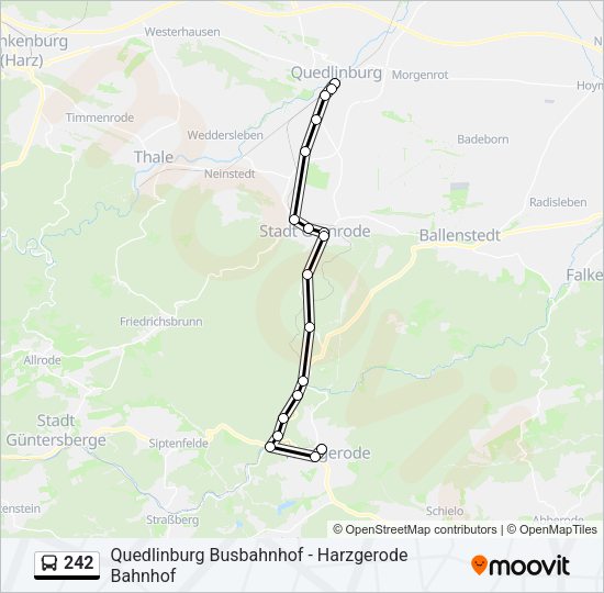 Buslinie 242 Karte