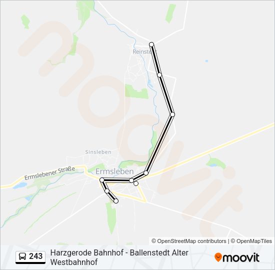 Buslinie 243 Karte