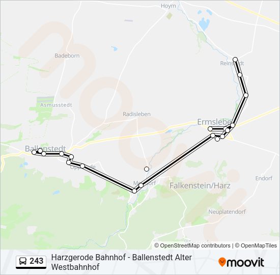 Buslinie 243 Karte