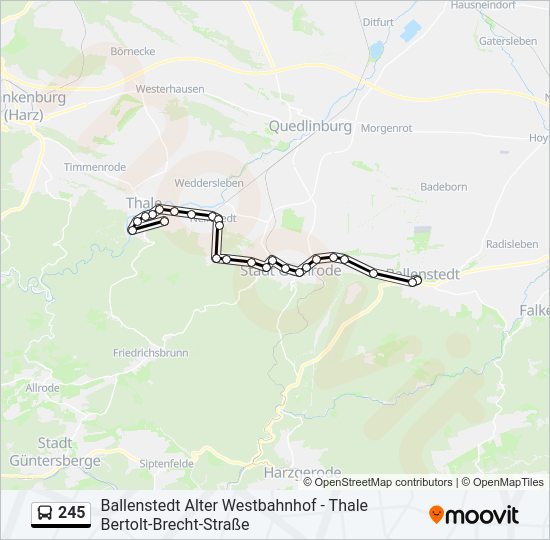 Buslinie 245 Karte