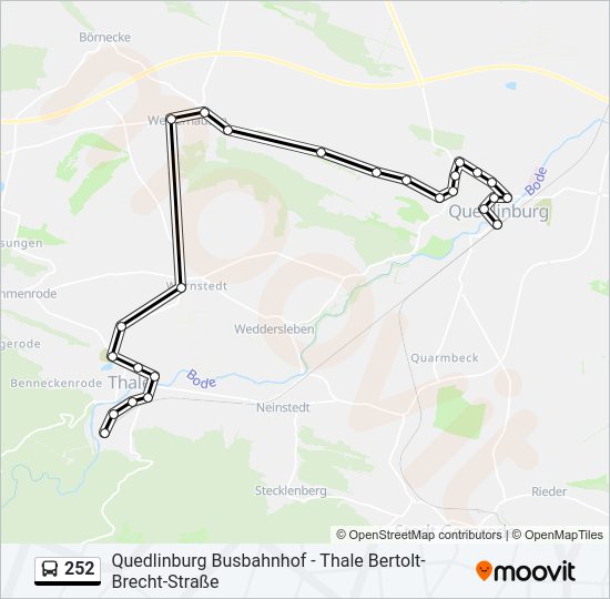 Buslinie 252 Karte