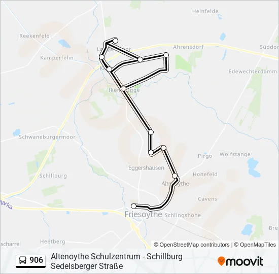 906 Bus Line Map