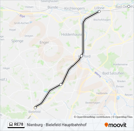 Buslinie RE78 Karte