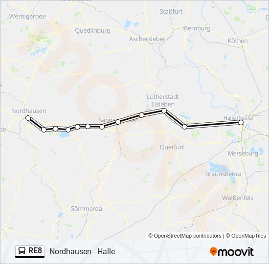 re8 Route: Schedules, Stops & Maps - Halle(Saale) Hbf Ernst-Kamieth-Str ...