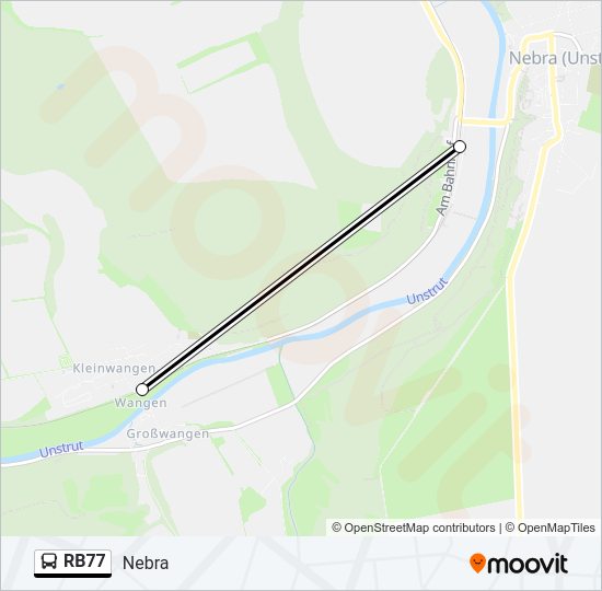Buslinie RB77 Karte