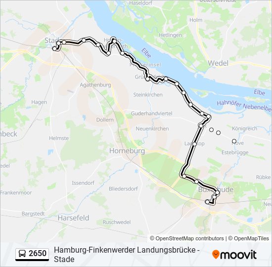 Buslinie 2650 Karte