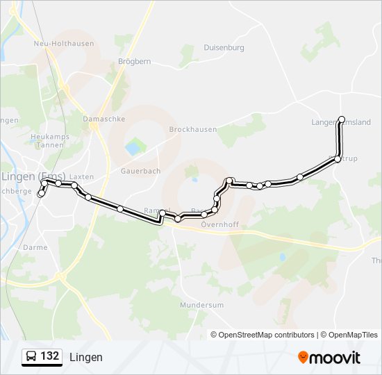 132 bus Line Map