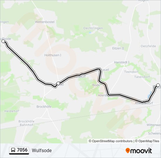 Buslinie 7056 Karte