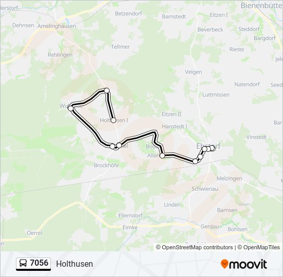 Buslinie 7056 Karte