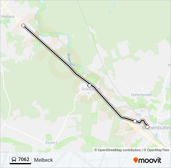 Buslinie 7062 Karte