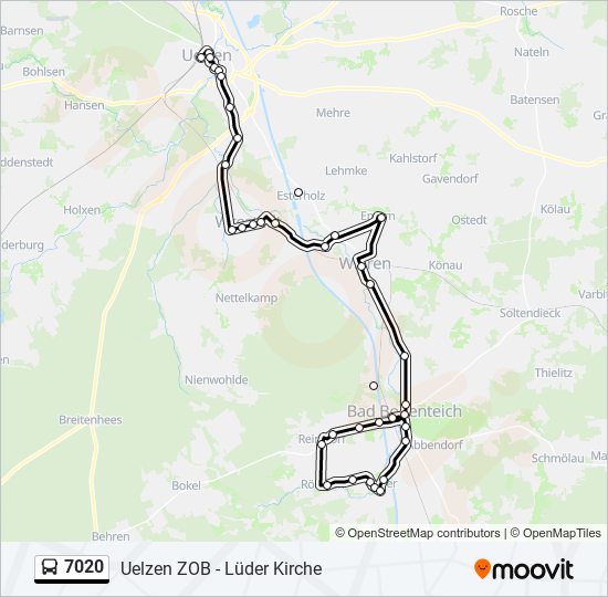 7020 bus Line Map