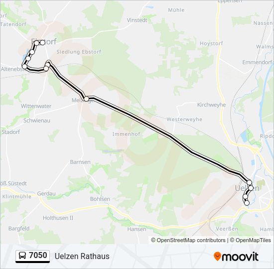 Buslinie 7050 Karte