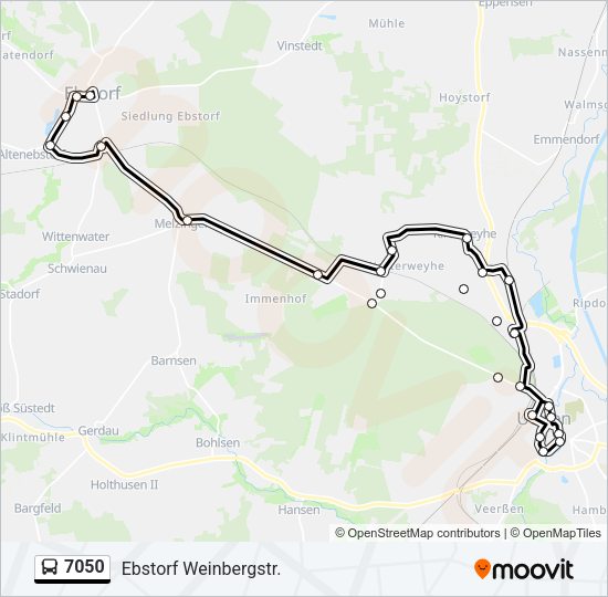 Buslinie 7050 Karte