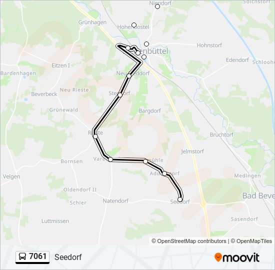 Buslinie 7061 Karte