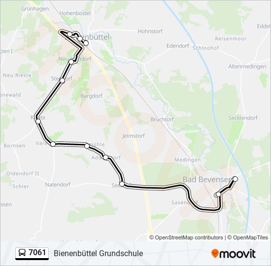 Buslinie 7061 Karte