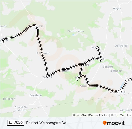 7056 bus Line Map