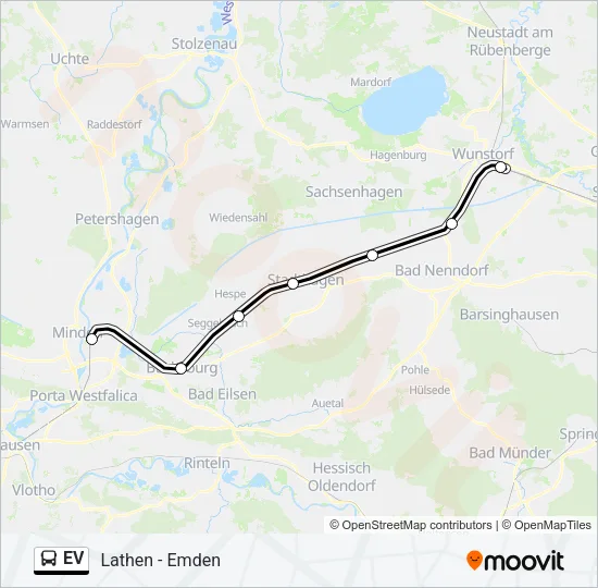Автобус EV: карта маршрута