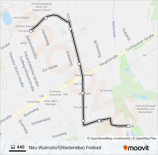 Buslinie 440 Karte