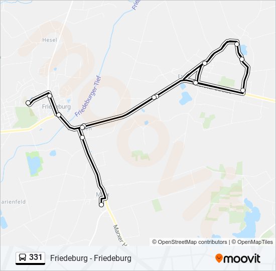 331 bus Line Map