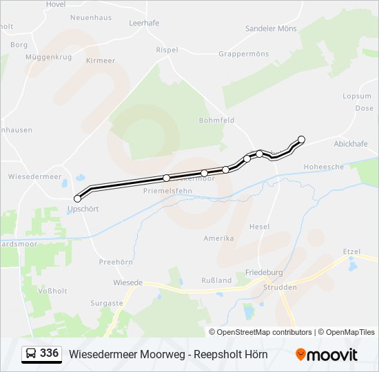 336 bus Line Map