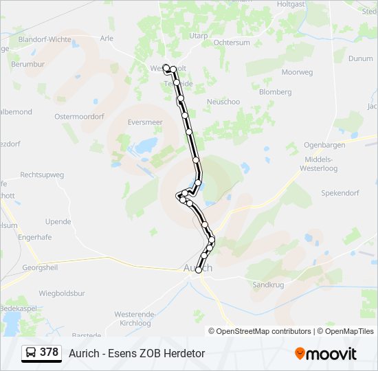 378 bus Line Map