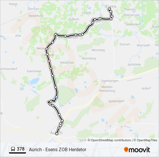 378 bus Line Map