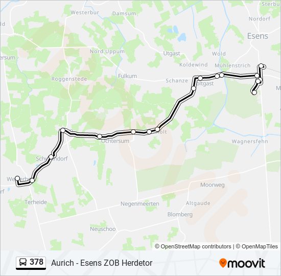 378 bus Line Map