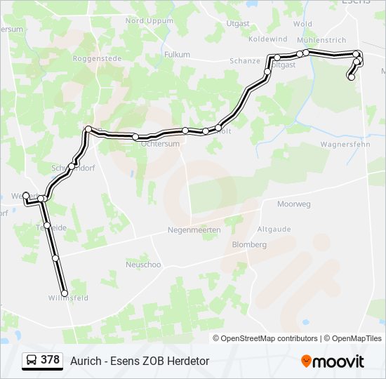 378 bus Line Map