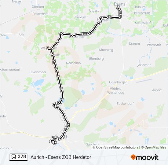 378 bus Line Map