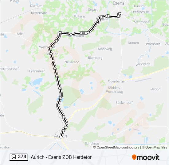 378 bus Line Map