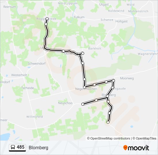 Автобус 485: карта маршрута