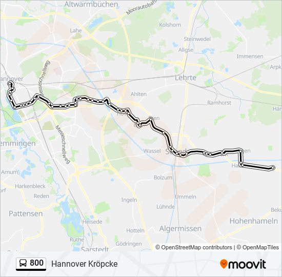 800 bus Line Map