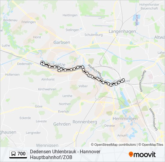 700 bus Line Map