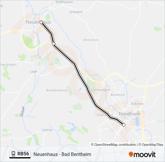 RB56 train Line Map